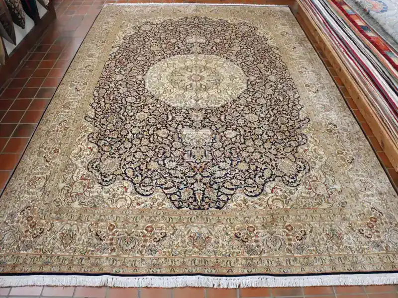 Handmade Kashmir Silk Rug