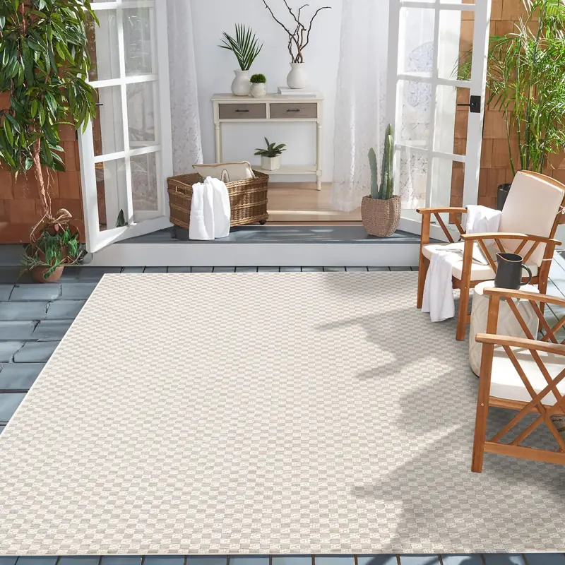 Mateo Checkered Flatweave Rug