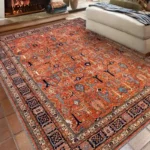 Persian Hand-Knotted Rug Maroon